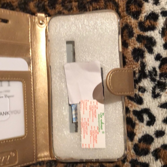 Cover Cell en cuir rosé neuf avec pochette à carte - Picture 5 of 6